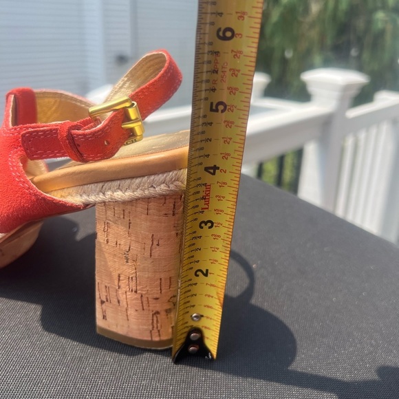 Coach Valeann Womens Tulip Platform Suede Sandal - Burnt Orange size 9 - Picture 9 of 10